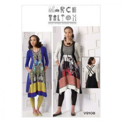 9108 VOGUE MARCY TILTON KNIT TOP,  STRAPPY DRESS, LEGGINGS PATTERN 4-26 2 SIZES choice New